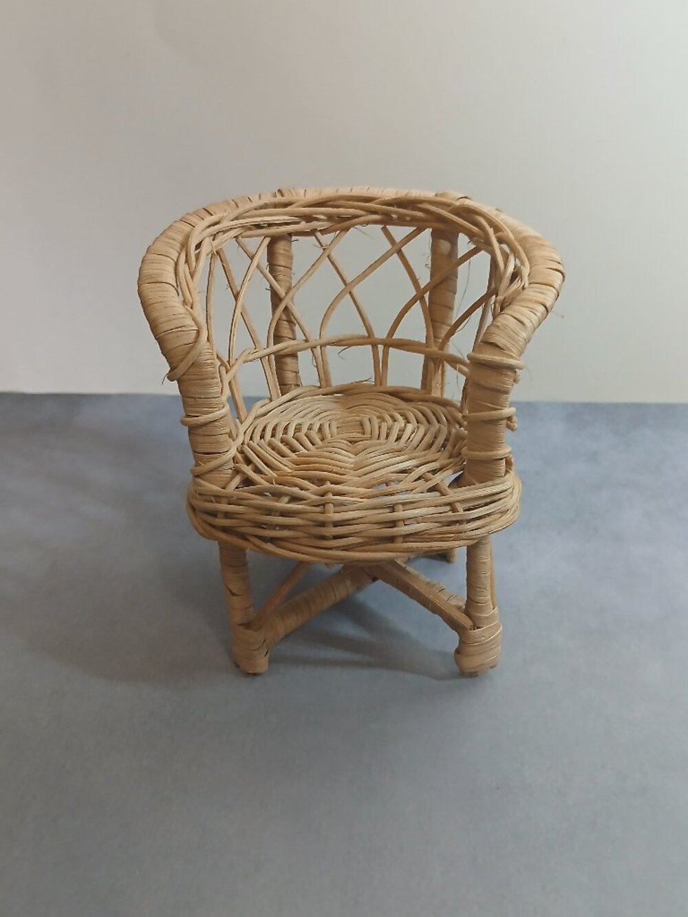 Vintage Wicker Fashion Doll Sized Chair-Hong Kong